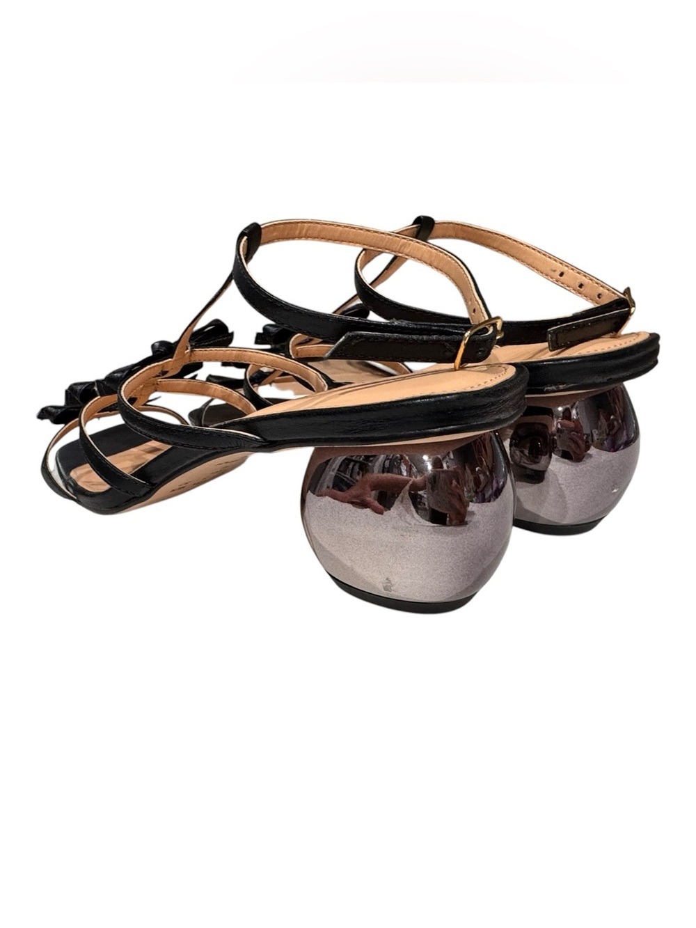 Black Strappy High Heel Sandals